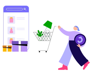 Web presence and digital solutions illustration