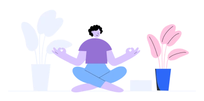 A woman exemplifying TechRoom in spiritual practice implying the ubiquitous presence of TechRoom on all social media platforms